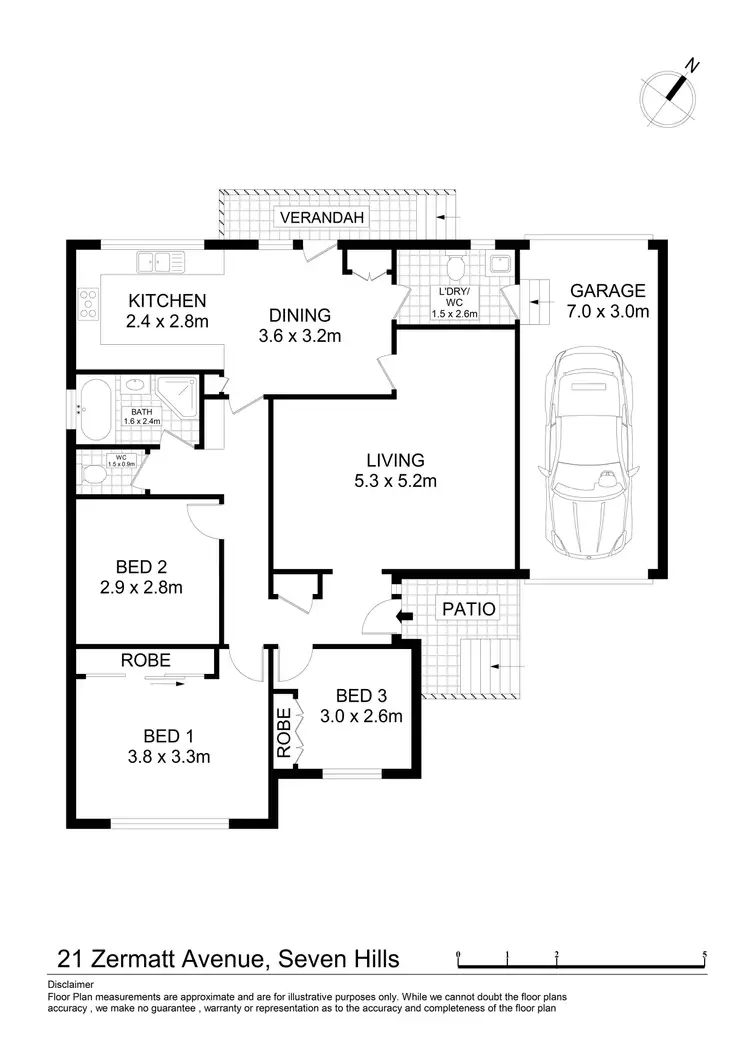 Floorplan of Homely house listing, 21 Zermatt Avenue, Seven Hills NSW 2147