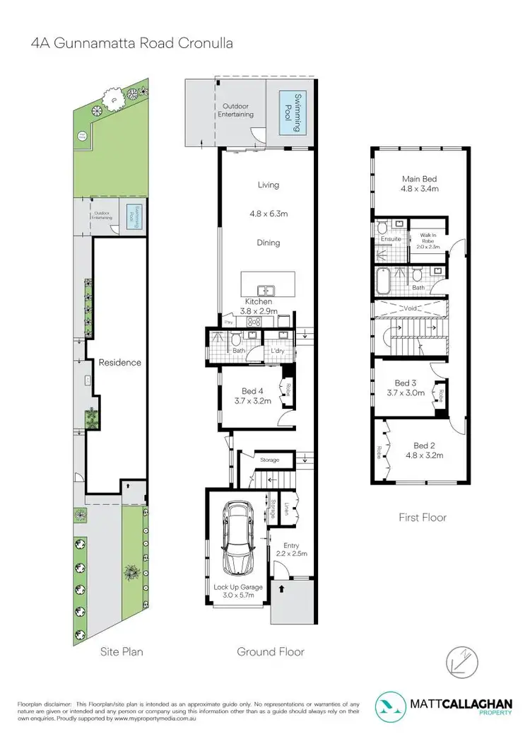 Floorplan of Homely semi-detached listing, 4a Gunnamatta Road, Cronulla NSW 2230
