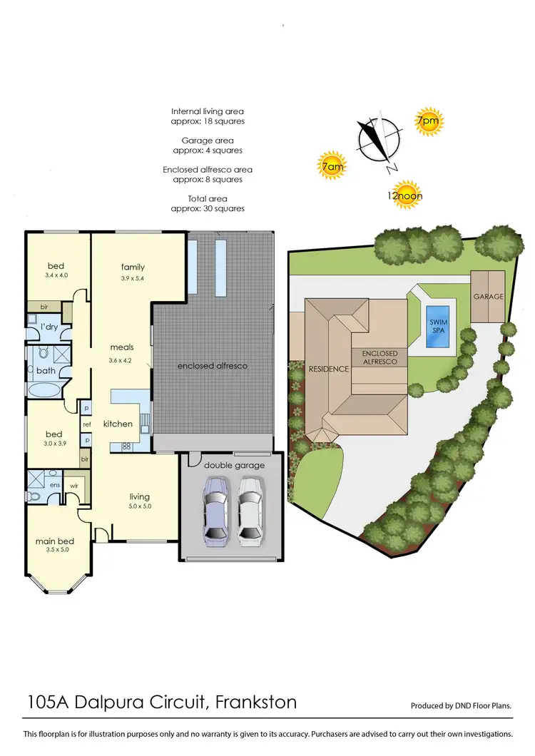 Floorplan of Homely house listing, 105A Dalpura Circuit, Frankston VIC 3199