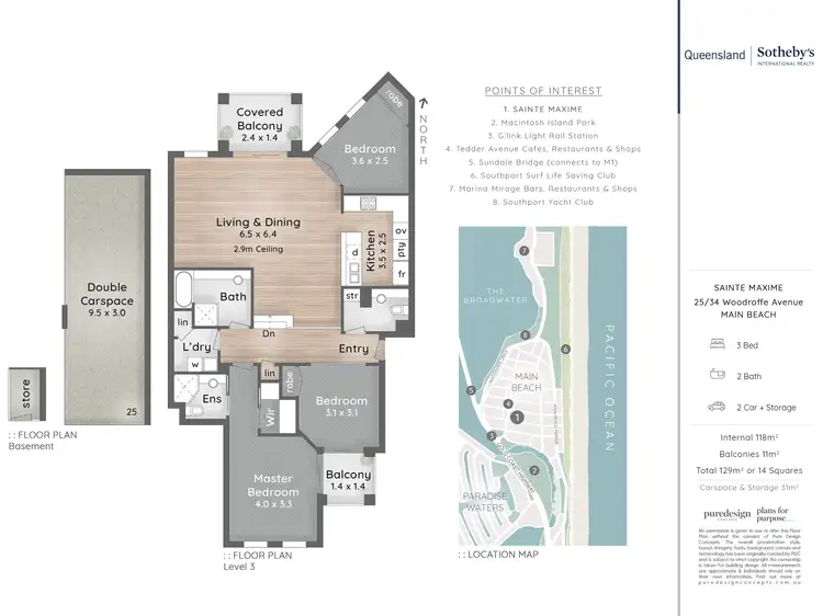 Floorplan of Homely apartment listing, 25/34-38 Woodroffe Avenue, Main Beach QLD 4217
