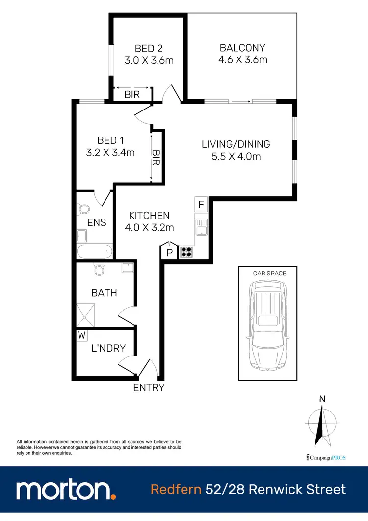 Floorplan of Homely apartment listing, 28/52 Renwick Street, Redfern NSW 2016
