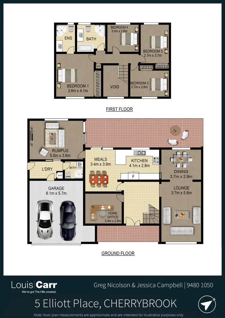 Floorplan of Homely house listing, 5 Elliott Place, Cherrybrook NSW 2126