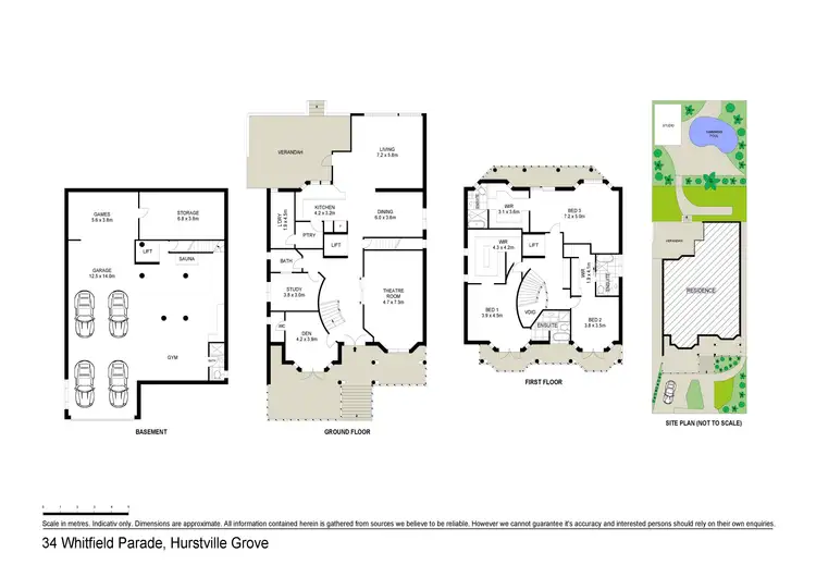 Floorplan of Homely house listing, 34 Whitfield Parade, Hurstville Grove NSW 2220