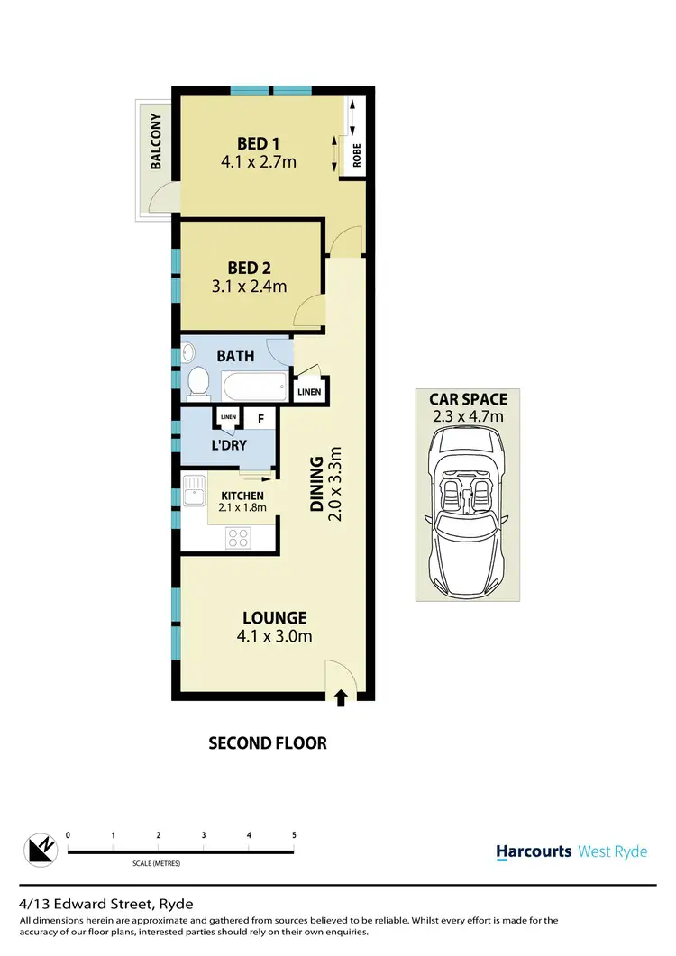 Floorplan of Homely unit listing, 4/13 Edward Street, Ryde NSW 2112