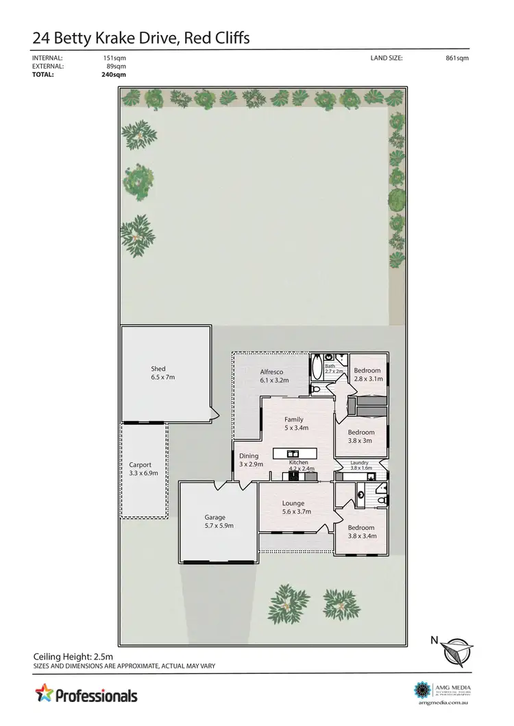 Floorplan of Homely house listing, 24 Betty Krake Drive, Red Cliffs VIC 3496