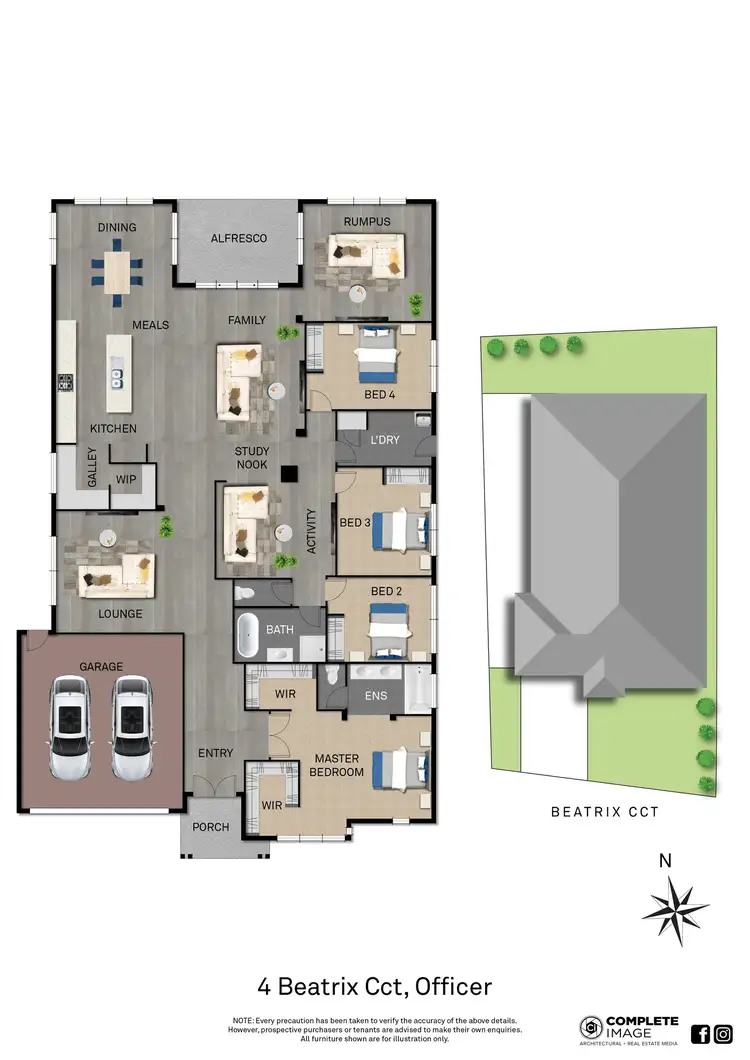 Floorplan of Homely house listing, 4 Beatrix Circuit, Officer VIC 3809