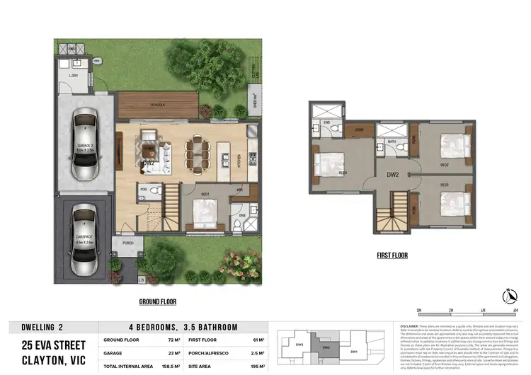 Floorplan of Homely townhouse listing, 2/25 Eva Street, Clayton VIC 3168