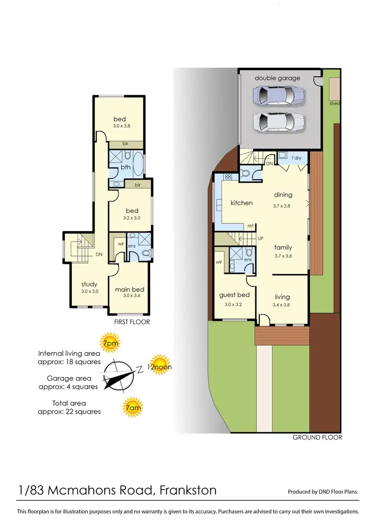 Floorplan of Homely townhouse listing, 1/83 McMahons Road, Frankston VIC 3199