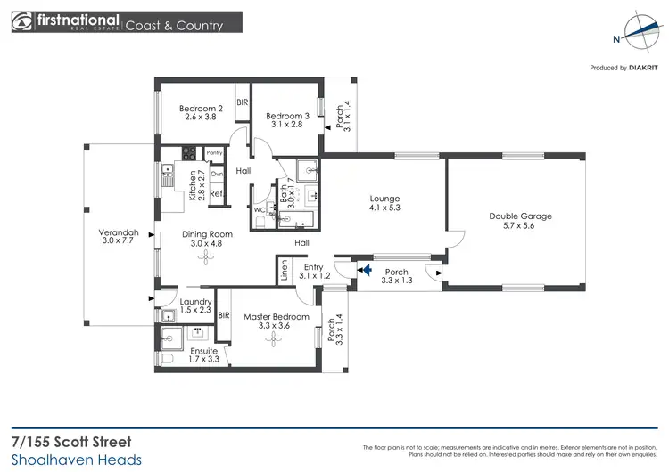 Floorplan of Homely villa listing, 7/155 Scott Street, Shoalhaven Heads NSW 2535