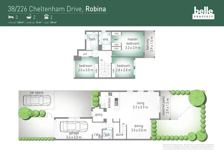 Floorplan of Homely townhouse listing, 38/226 Cheltenham Drive, Robina QLD 4226