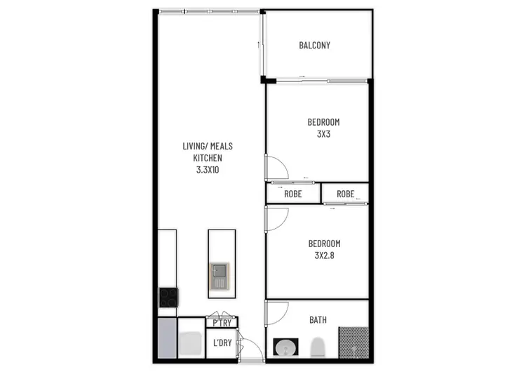 Floorplan of Homely apartment listing, 702/677 La Trobe Street, Docklands VIC 3008