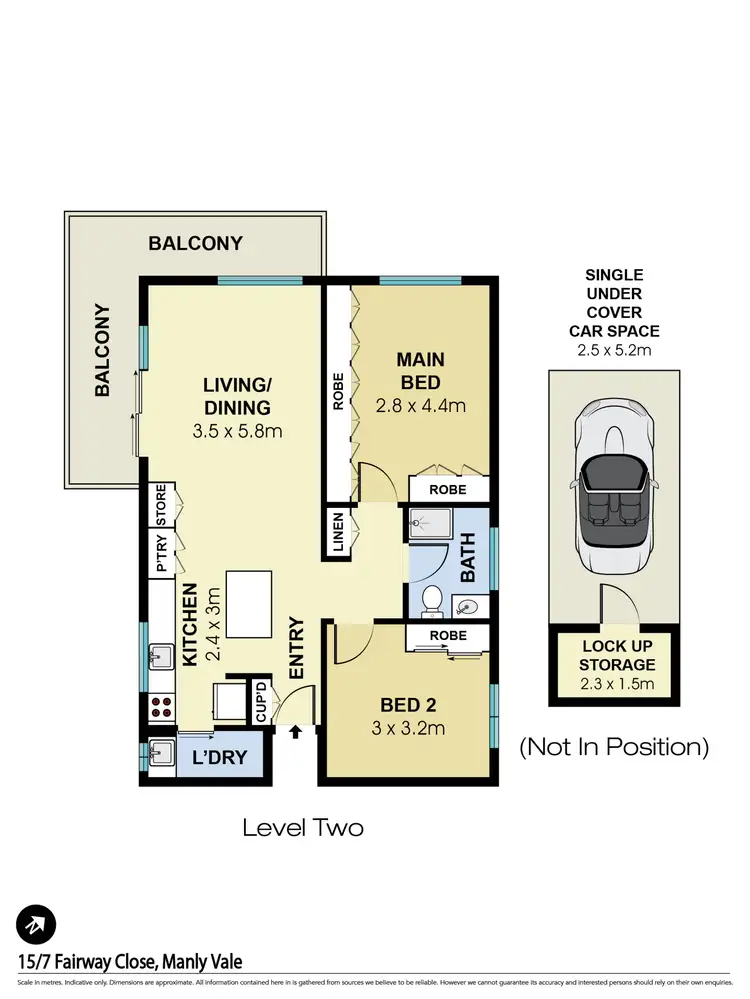 Floorplan of Homely apartment listing, 15/7 Fairway Close, Manly Vale NSW 2093