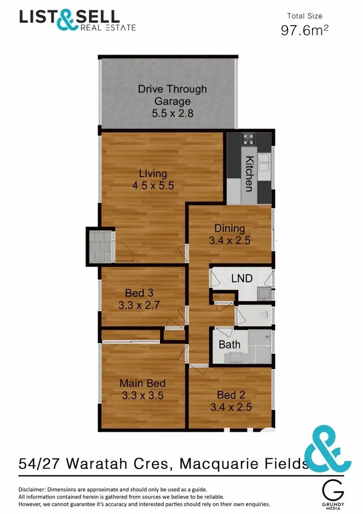 Floorplan of Homely villa listing, 54/27 Waratah Crescent, Macquarie Fields NSW 2564
