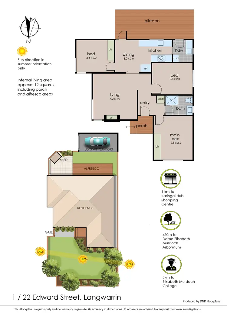 Floorplan of Homely unit listing, 1/22 Edward Street, Langwarrin VIC 3910