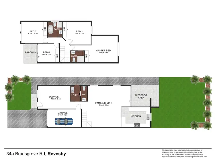 Floorplan of Homely semi-detached listing, 34A Bransgrove Road, Revesby NSW 2212