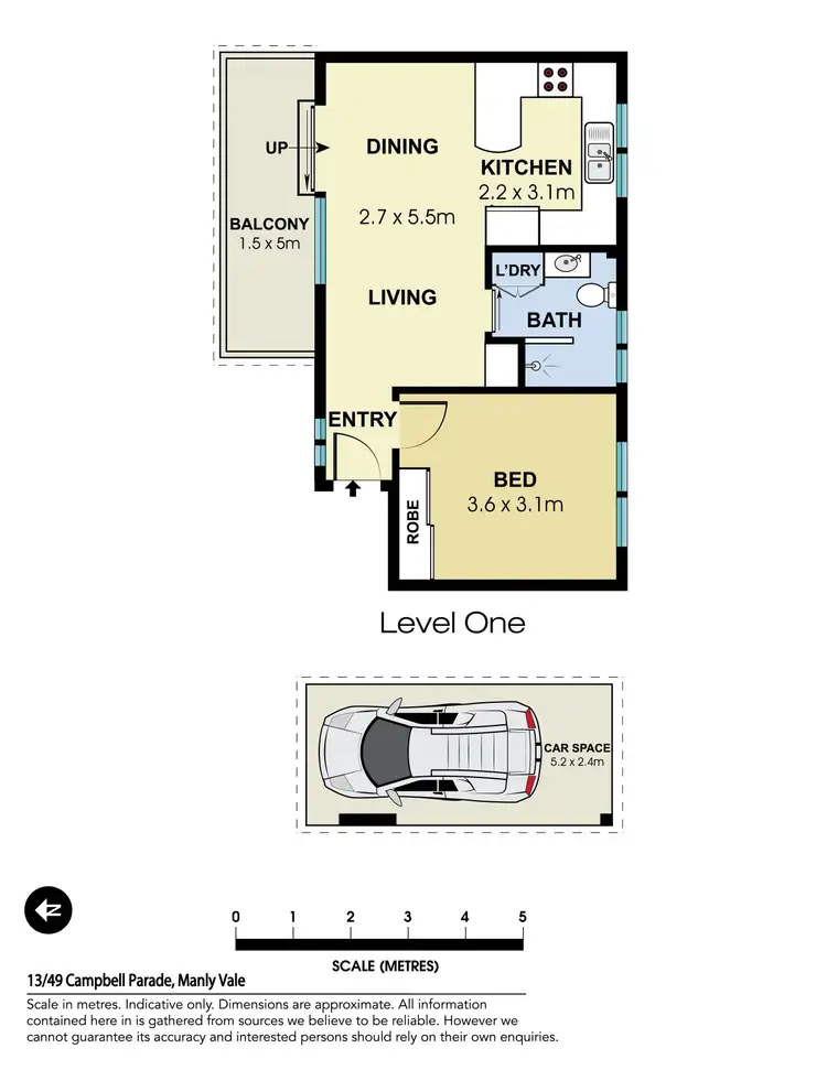 Floorplan of Homely apartment listing, 13/49 Campbell Parade, Manly Vale NSW 2093