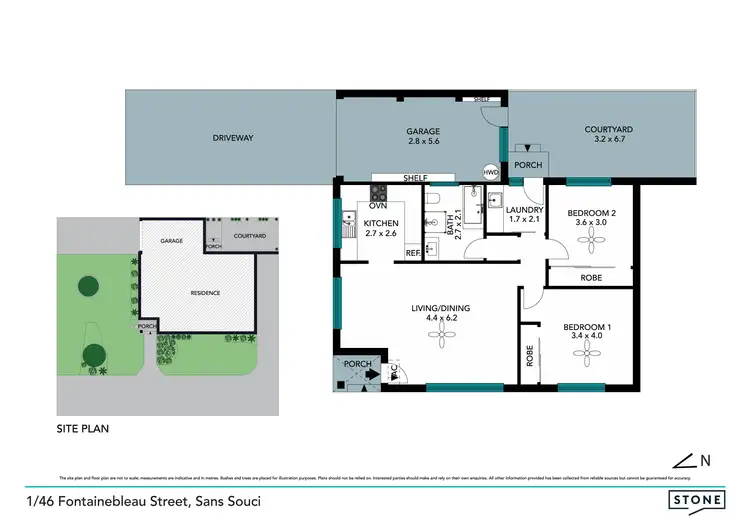 Floorplan of Homely villa listing, 1/46 Fontainebleau Street, Sans Souci NSW 2219