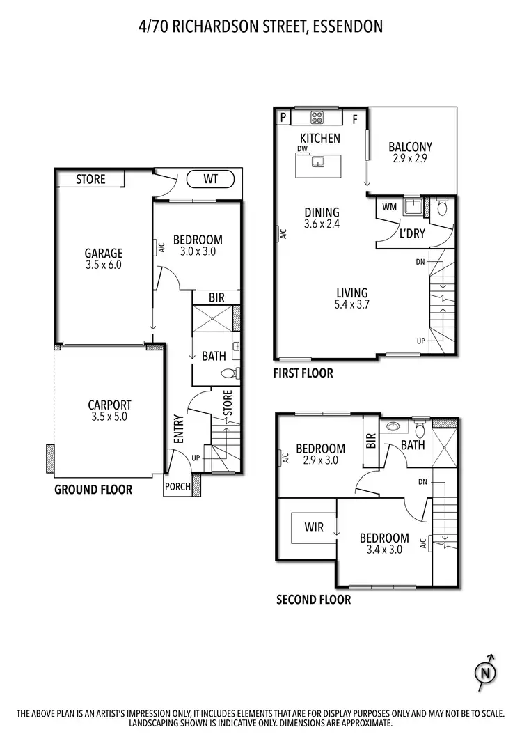Floorplan of Homely townhouse listing, 4/70 Richardson Street, Essendon VIC 3040