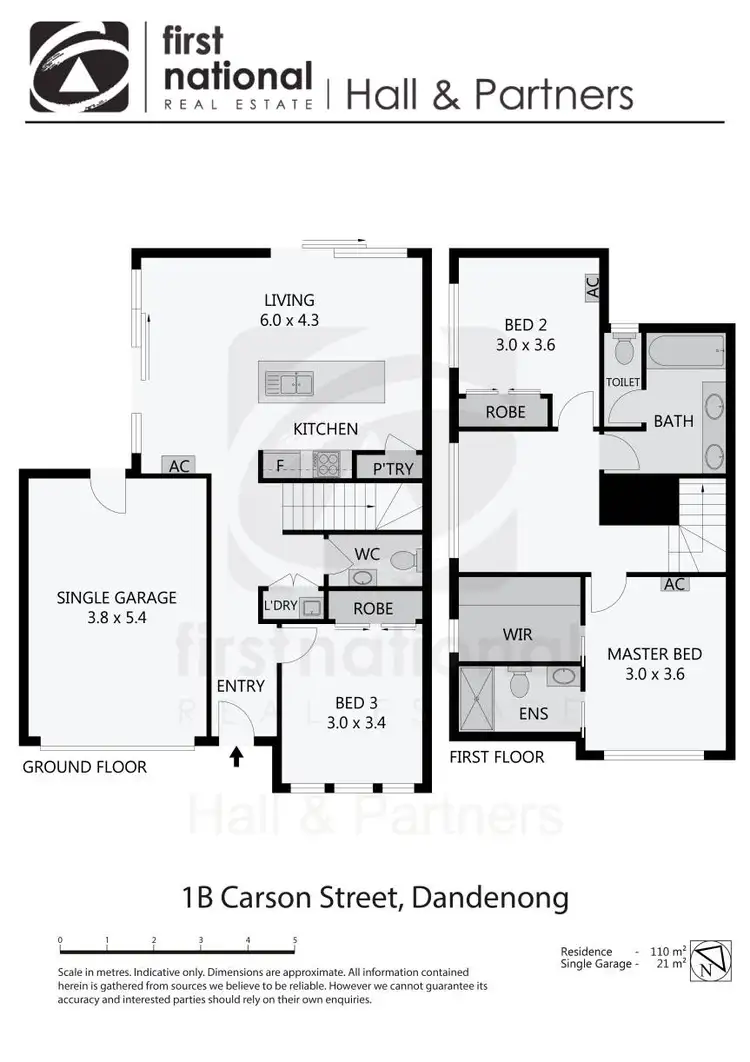 Floorplan of Homely townhouse listing, 1B Carson Street, Dandenong VIC 3175