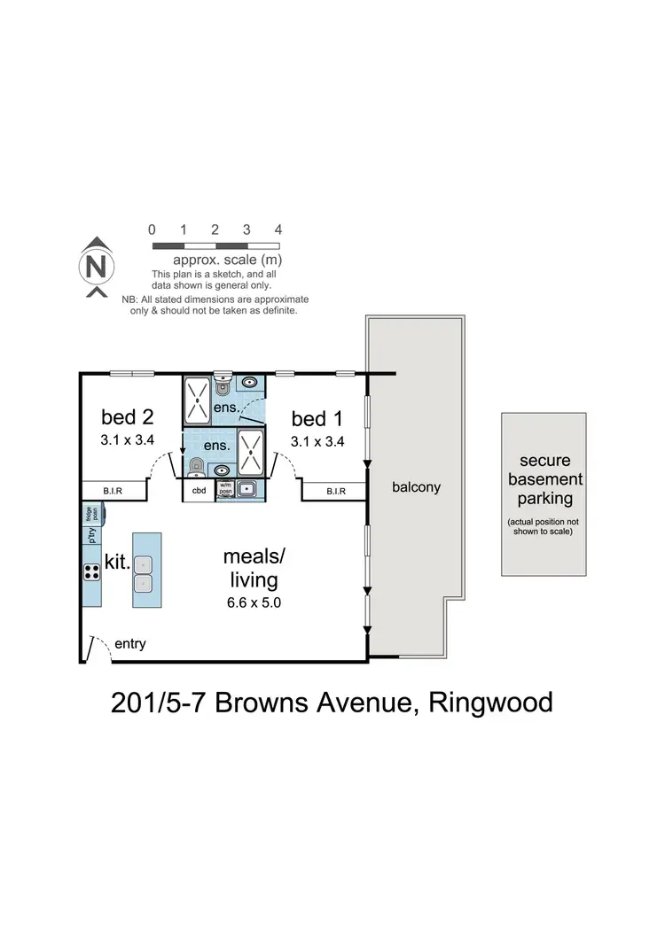 Floorplan of Homely apartment listing, 201/5-7 Browns Avenue, Ringwood VIC 3134