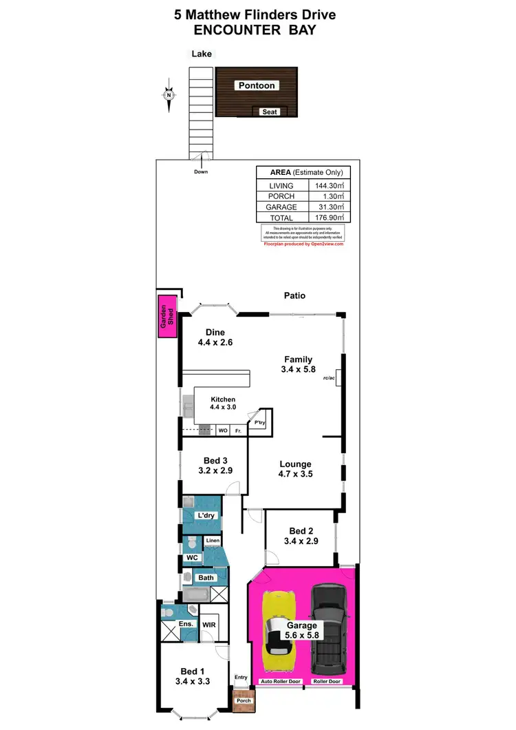 Floorplan of Homely house listing, 5 Matthew Flinders Drive, Encounter Bay SA 5211
