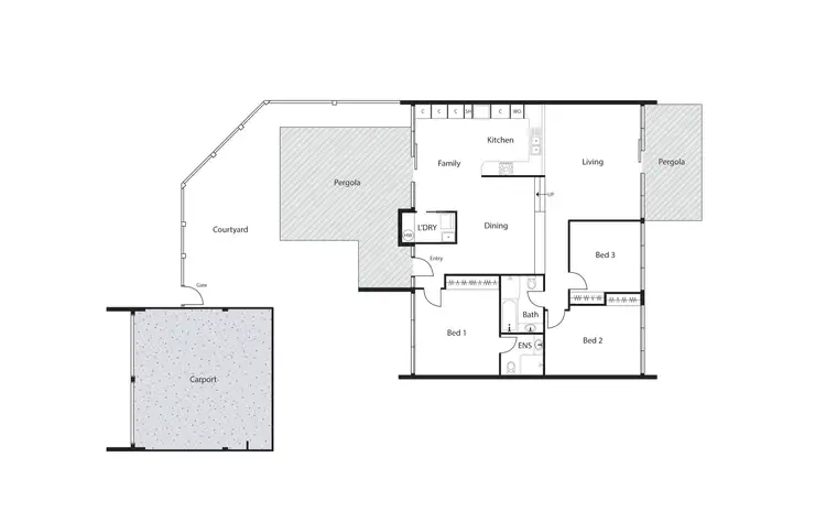 Floorplan of Homely townhouse listing, 25 Pethebridge Street, Pearce ACT 2607