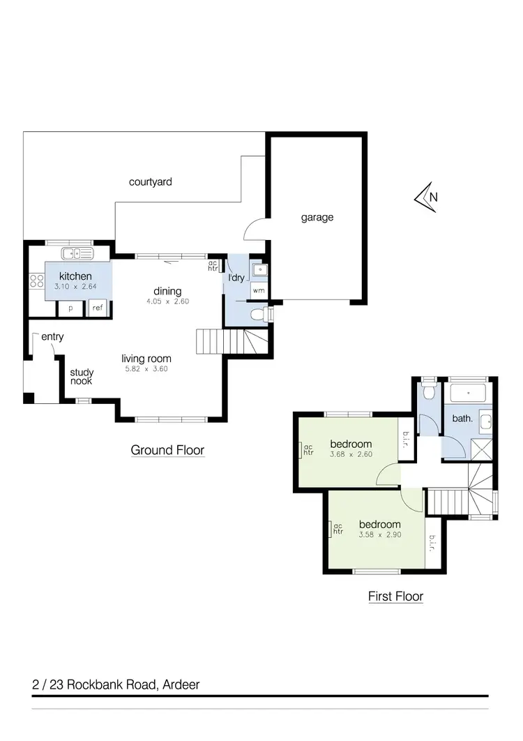 Floorplan of Homely townhouse listing, 2/23 Rockbank Road, Ardeer VIC 3022