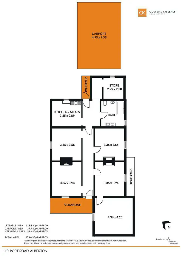 Floorplan of Homely house listing, 110 Port Road, Alberton SA 5014