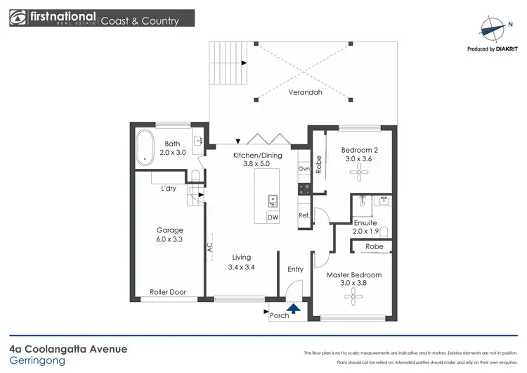 Floorplan of Homely semi-detached listing, 4A Coolangatta Avenue, Gerringong NSW 2534