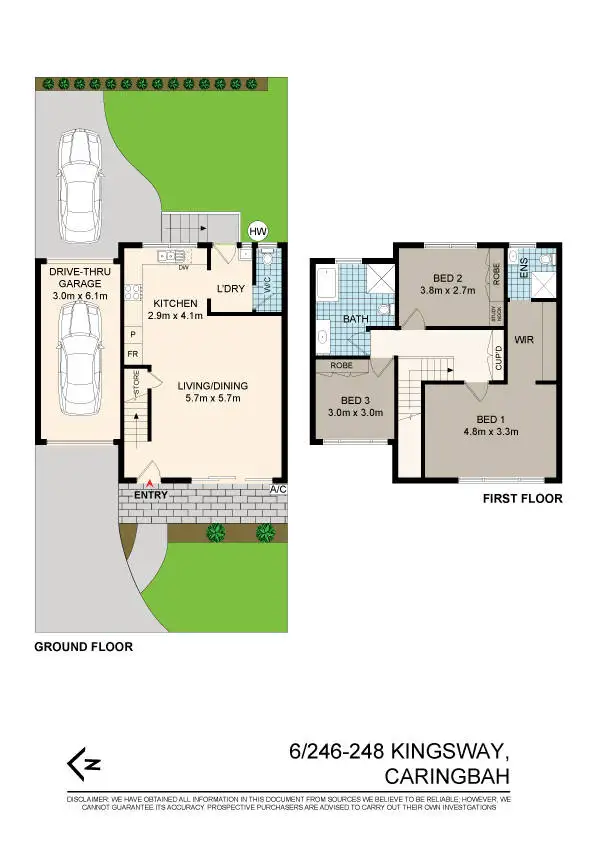 Floorplan of Homely townhouse listing, 6/246-248 Kingsway, Caringbah NSW 2229