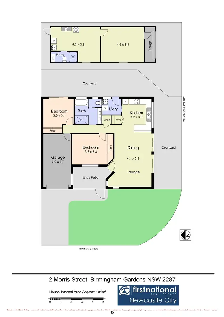 Floorplan of Homely villa listing, 2 Morris Street, Birmingham Gardens NSW 2287