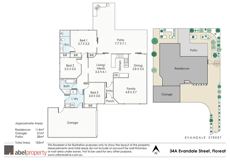 Floorplan of Homely house listing, 34A Evandale Street, Floreat WA 6014