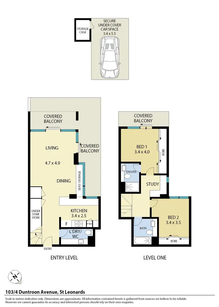 Floorplan of Homely apartment listing, 103/4 Duntroon Avenue, St Leonards NSW 2065