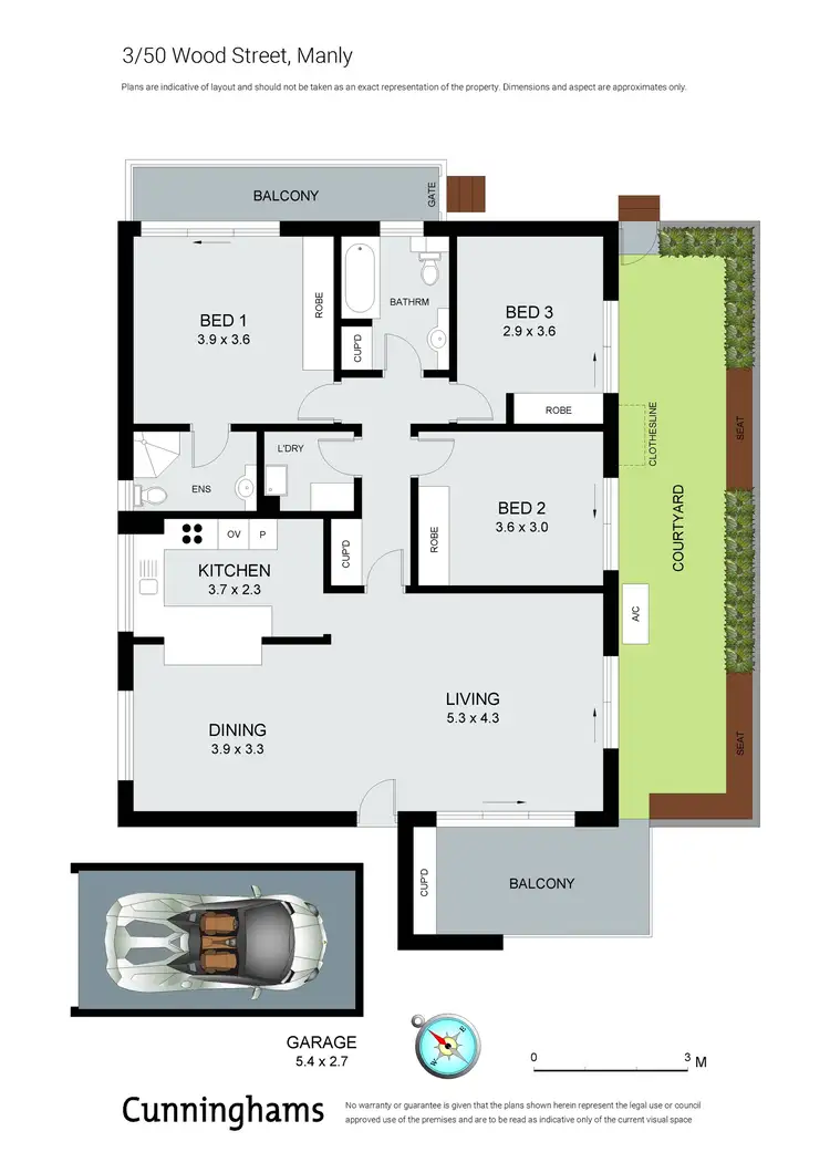 Floorplan of Homely apartment listing, 3/50 Wood Street, Manly NSW 2095