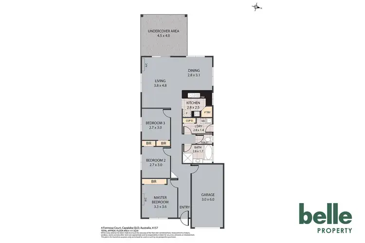 Floorplan of Homely house listing, 4 Formosa Court, Capalaba QLD 4157