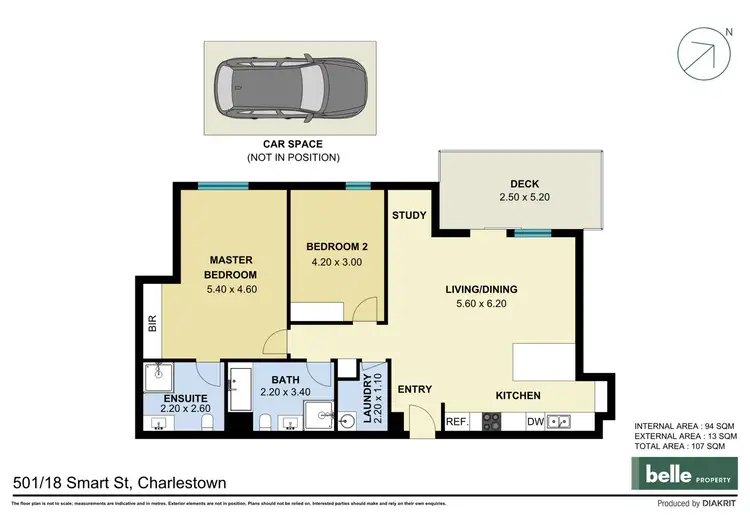 Floorplan of Homely apartment listing, 501/18 Smart Street, Charlestown NSW 2290