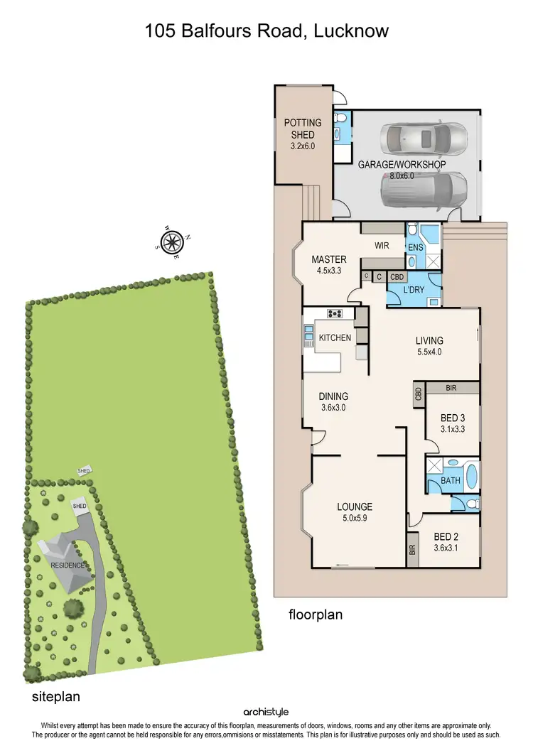 Floorplan of Homely house listing, 105 Balfours Road, Lucknow VIC 3875