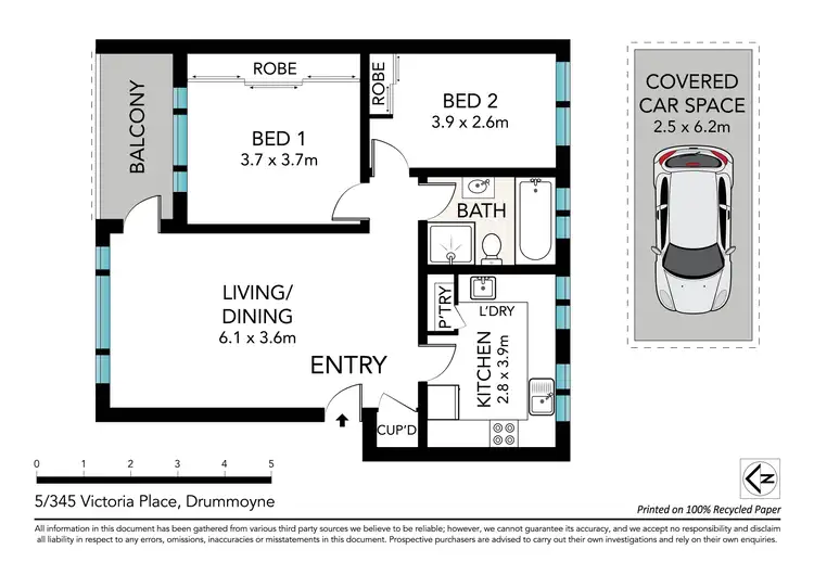 Floorplan of Homely apartment listing, 5/345 Victoria Place, Drummoyne NSW 2047