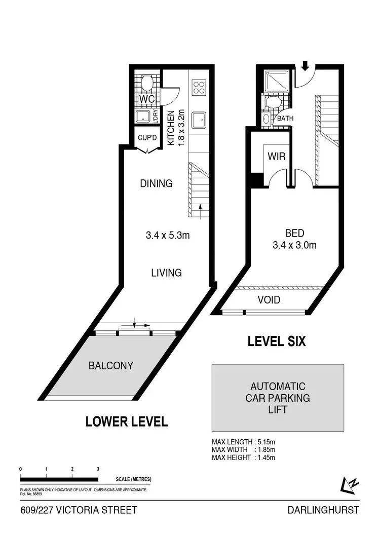Floorplan of Homely apartment listing, 609/227 Victoria Street, Darlinghurst NSW 2010