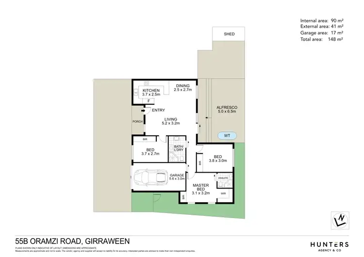Floorplan of Homely semi-detached listing, 55B Oramzi Road, Girraween NSW 2145