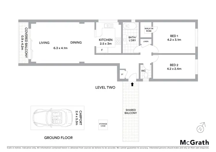 Floorplan of Homely apartment listing, 12/258 Pacific Highway, Greenwich NSW 2065