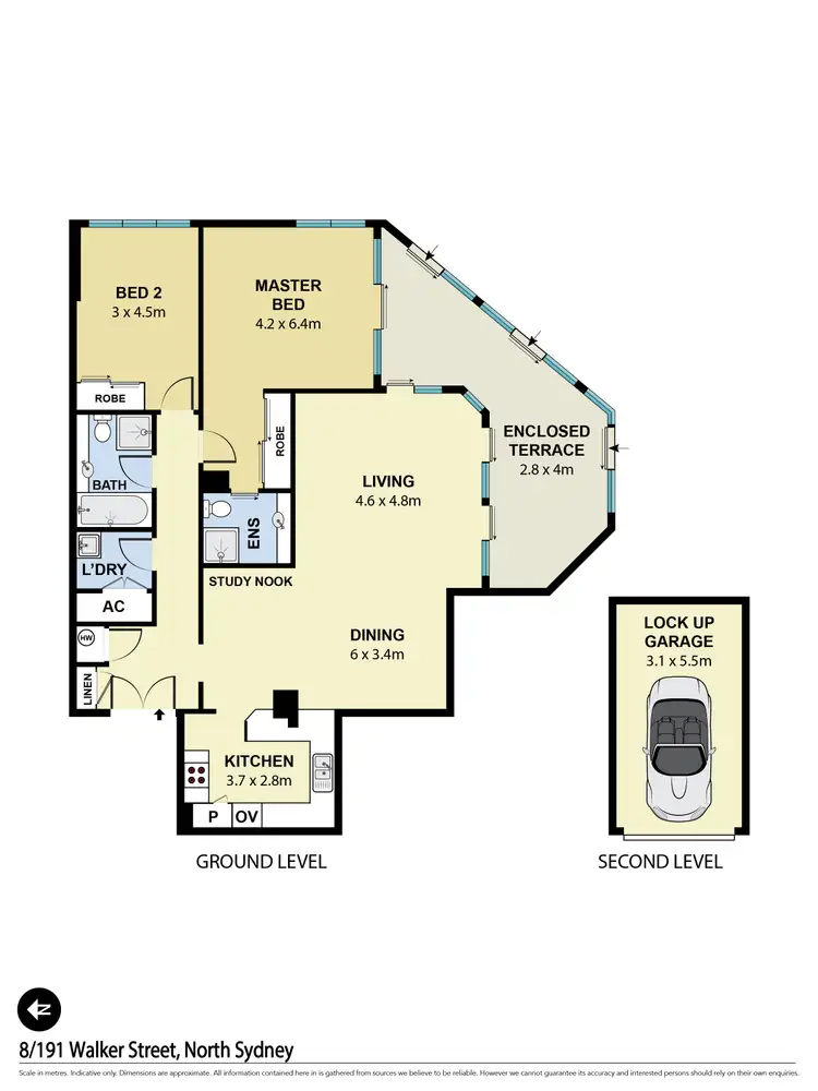 Floorplan of Homely apartment listing, 8/191 Walker Street, North Sydney NSW 2060