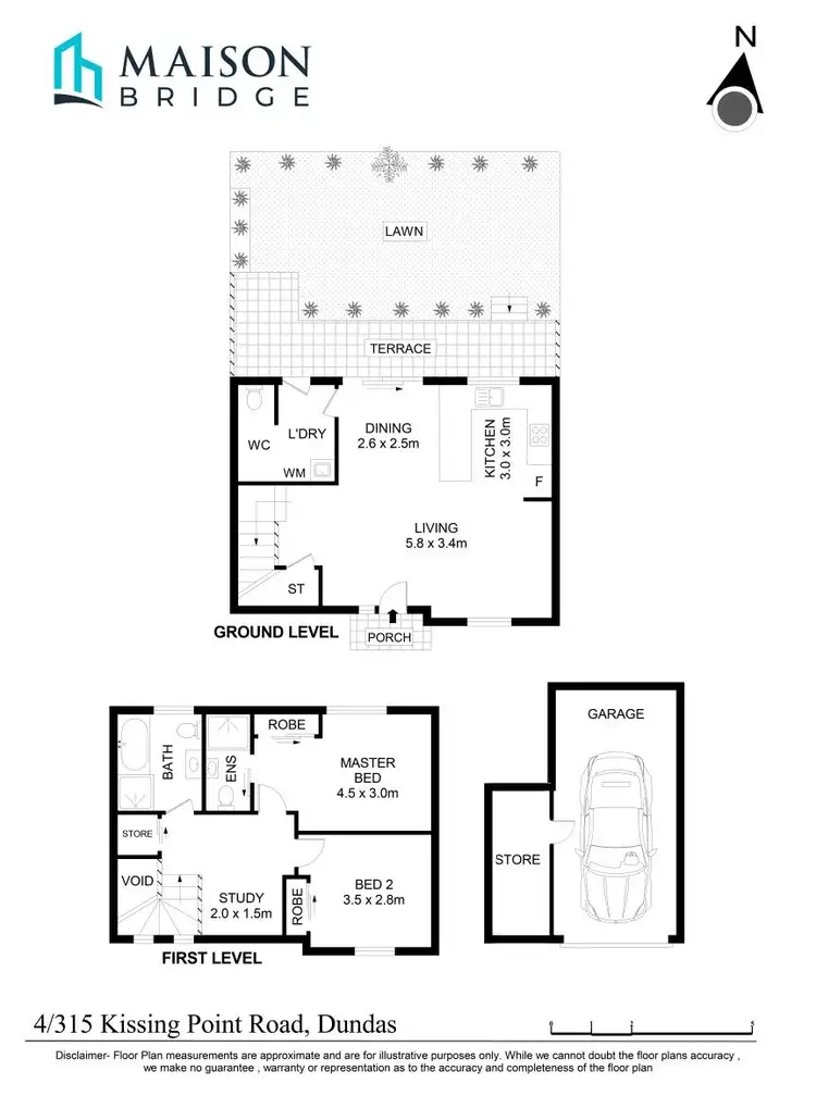 Floorplan of Homely townhouse listing, 4/315 Kissing Point Road, Dundas NSW 2117