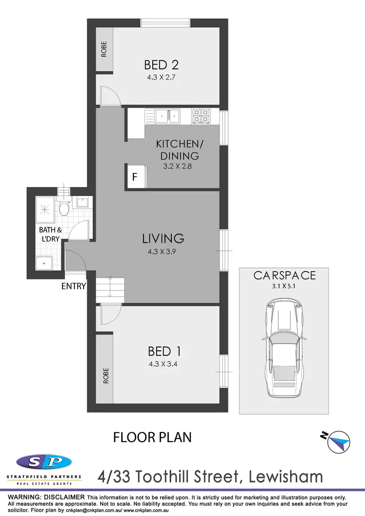 Floorplan of Homely apartment listing, 4/33 Toothill Street, Lewisham NSW 2049