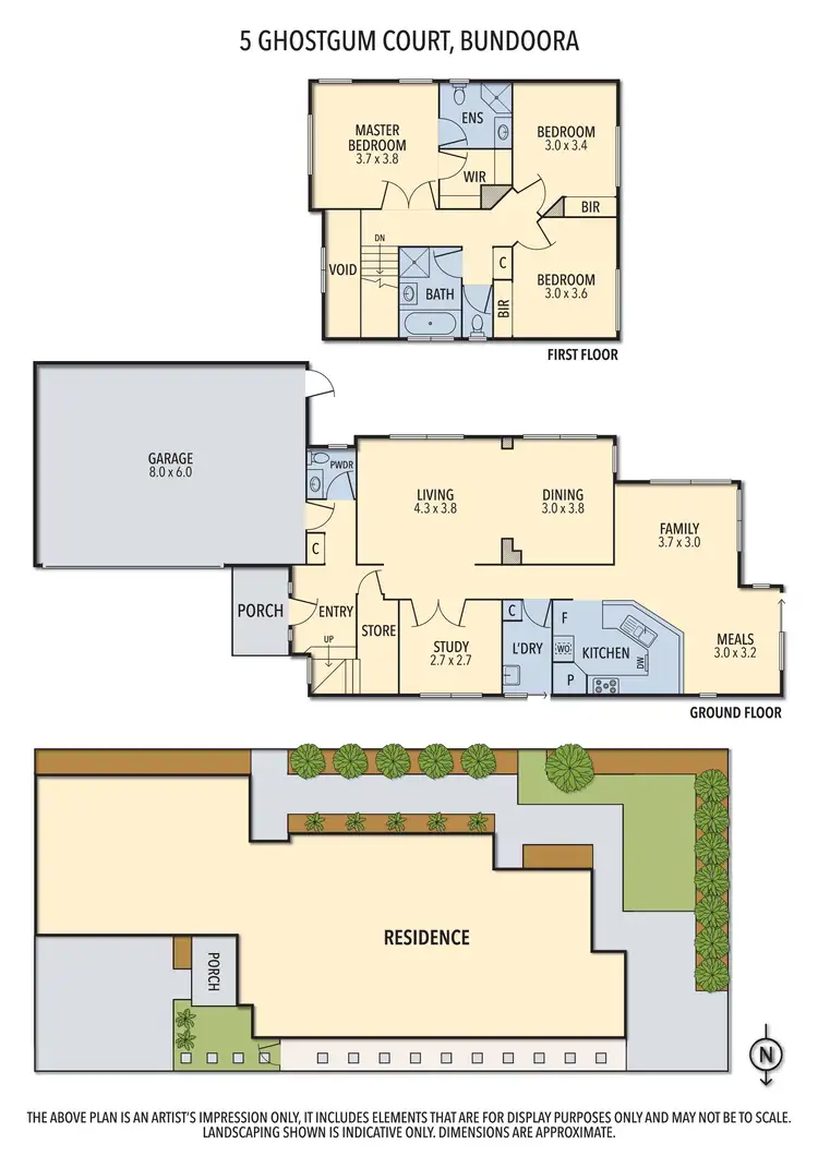 Floorplan of Homely house listing, 5 Ghostgum Court, Bundoora VIC 3083