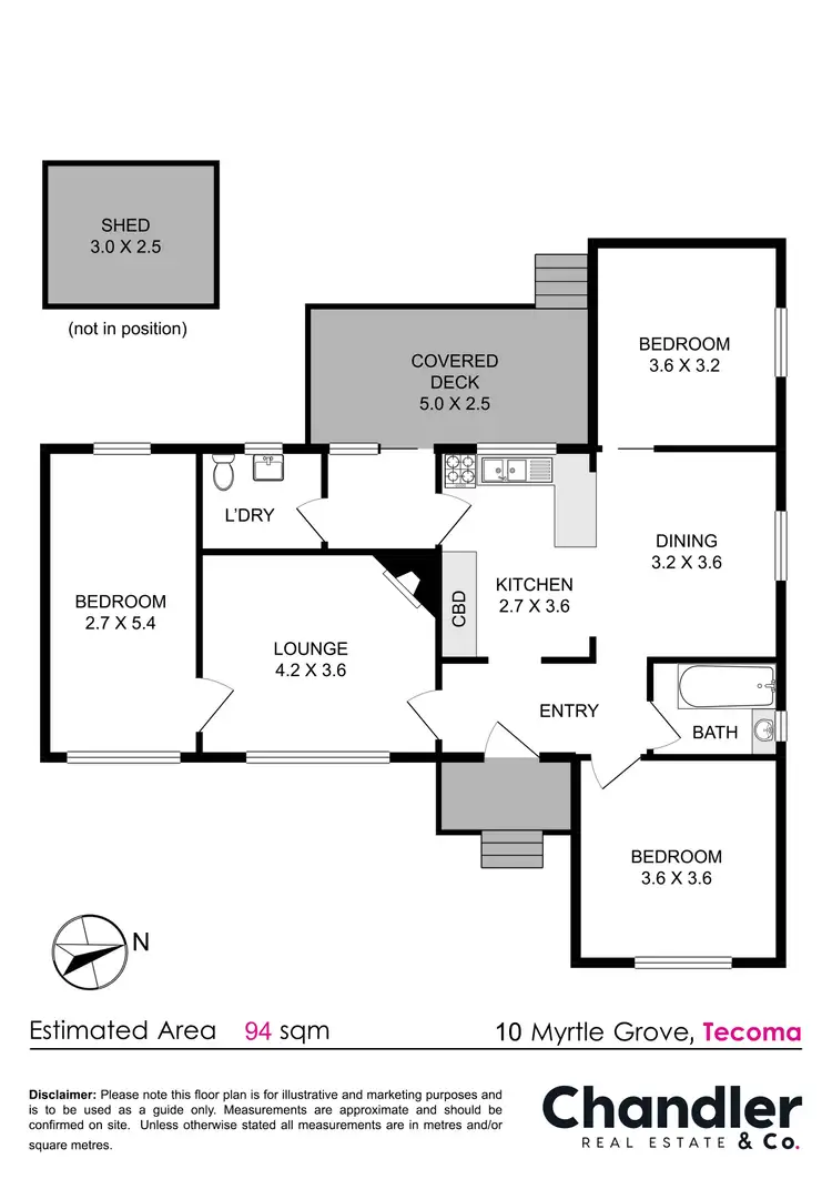 Floorplan of Homely house listing, 10 Myrtle Grove, Tecoma VIC 3160