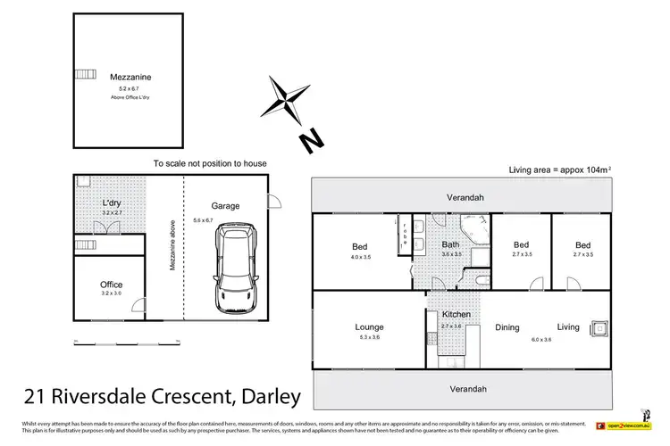 Floorplan of Homely house listing, 21 Riversdale Crescent, Darley VIC 3340