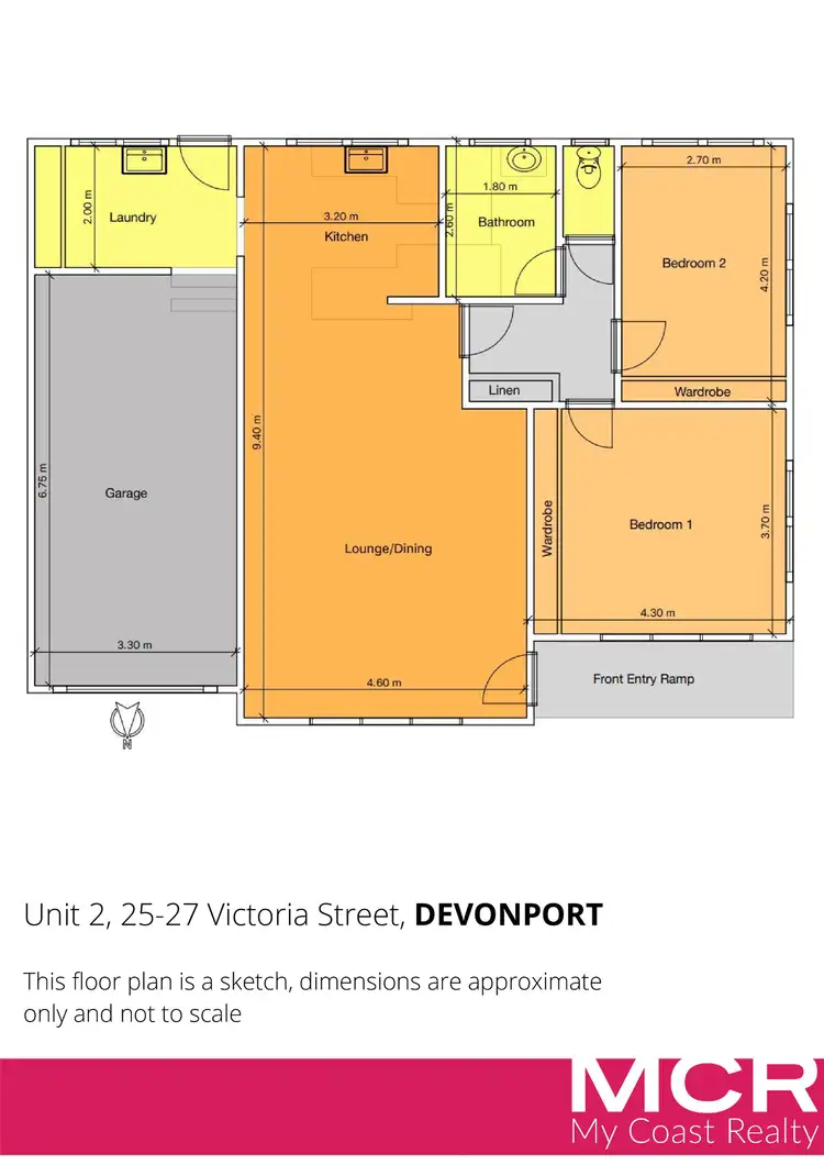 Floorplan of Homely unit listing, 2/25-27 Victoria Street, Devonport TAS 7310