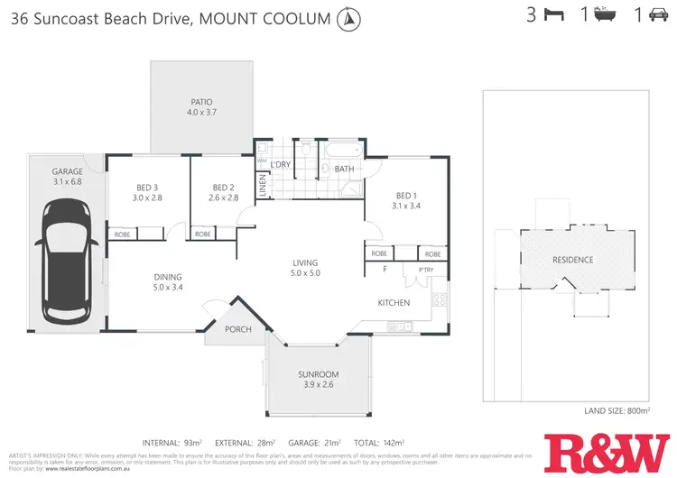 Floorplan of Homely house listing, 36 Suncoast Beach Drive, Mount Coolum QLD 4573