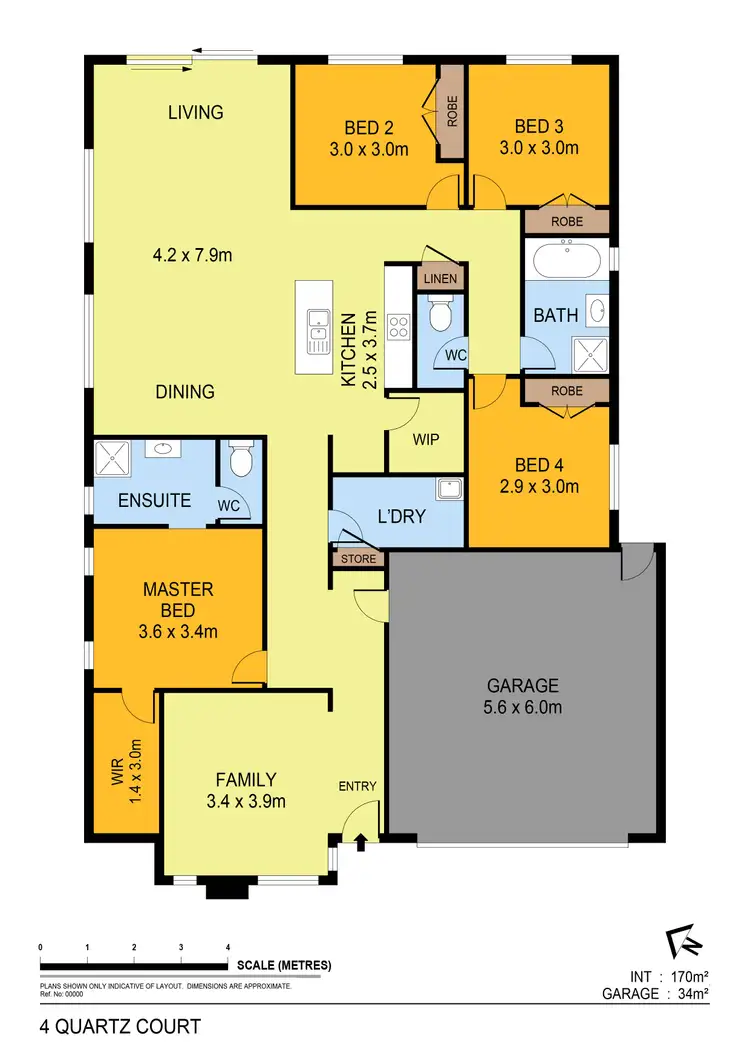 Floorplan of Homely house listing, 4 Quartz Place, Golden Square VIC 3555